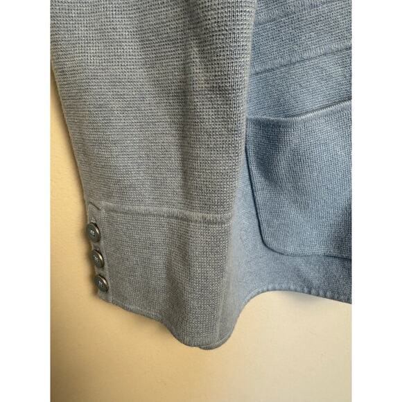 TALBOTS Ponte Knit Blazer Sz 1X PLUS Sky Blue 3-Button Career Business Preppy - Picture 3 of 9